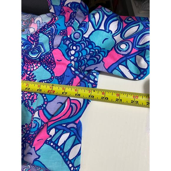 Lilly Pulitzer | Women's 3/4 Sleeve Colorful Linden Dress Sea Jewels Size Large - Picture 3 of 11